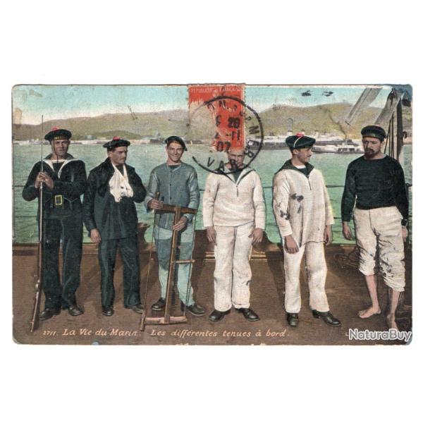 CPA - MARINE MILITAIRE - La les diff�rentes Tenues � Bord N�3503