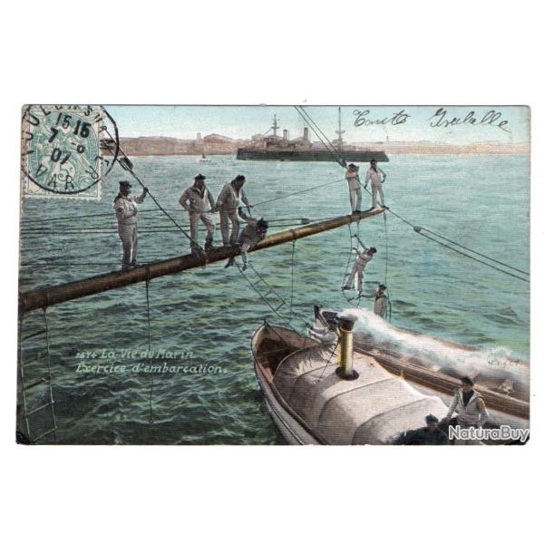 CPA - MARINE MILITAIRE - La Vie du Marin - Exercice d'embarcation N�3501