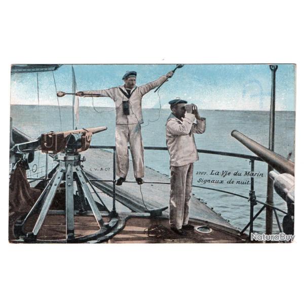 CPA - MARINE MILITAIRE - La Vie du Marin - SIGNAUX DE NUIT N�3500