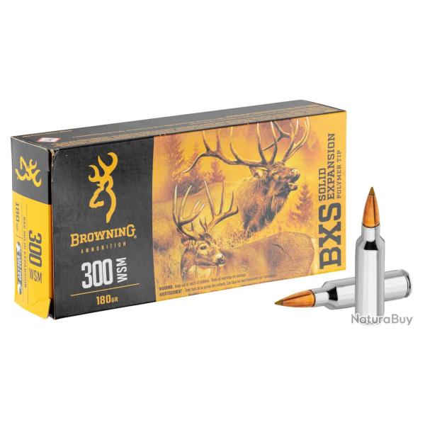 Balles Browing BXS Monolithique Sans Plomb - 300 WSM - 180 grains