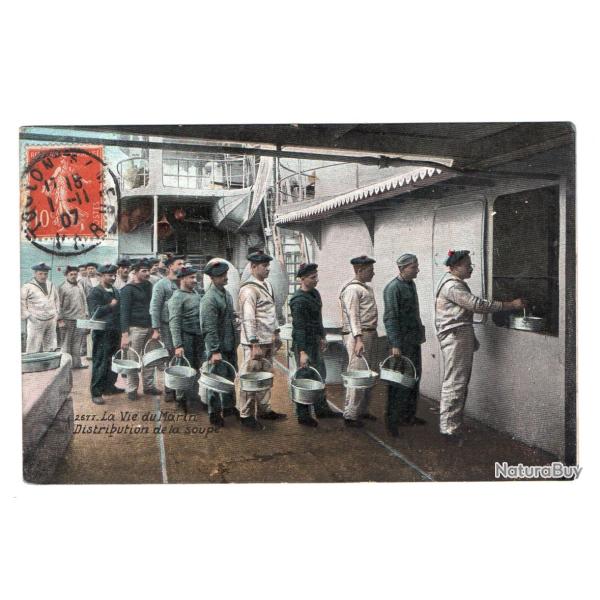 CPA - MARINE MILITAIRE - La Vie du Marin -Distribution de la soupe N�3499