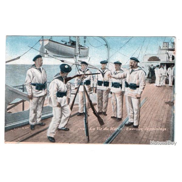 CPA - MARINE MILITAIRE - La Vie du Marin - Exercice de Pointage  N�3431