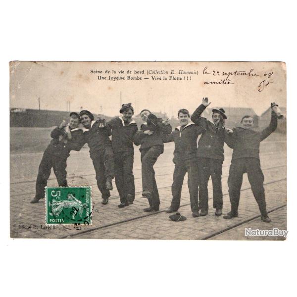CPA - MARINE MILITAIRE - La Vie du Marin - Une Joyeuse Bambe - Vive la Flotte  N�3428