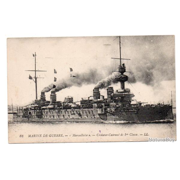 CPA - MARINE DE GUERRE - Marseillaise -Croiseur-Cuirasse de 1er Classe  N�3123