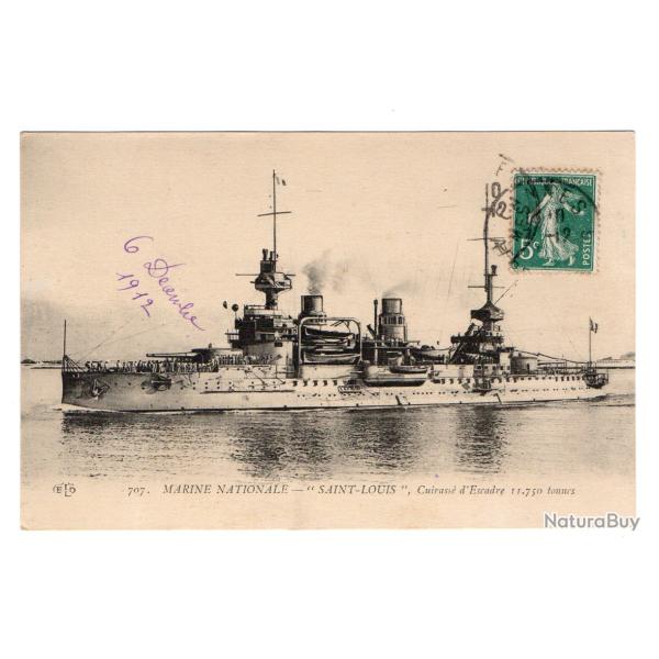 CPA - MARINE NATIONALE - " SAINT - LOUIS " Cuirasse d'Escadre 11,750 tonne N� 3089