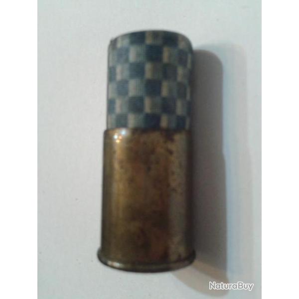 Rare Cartouche 12 mm Marine � Damiers - Petits plombs