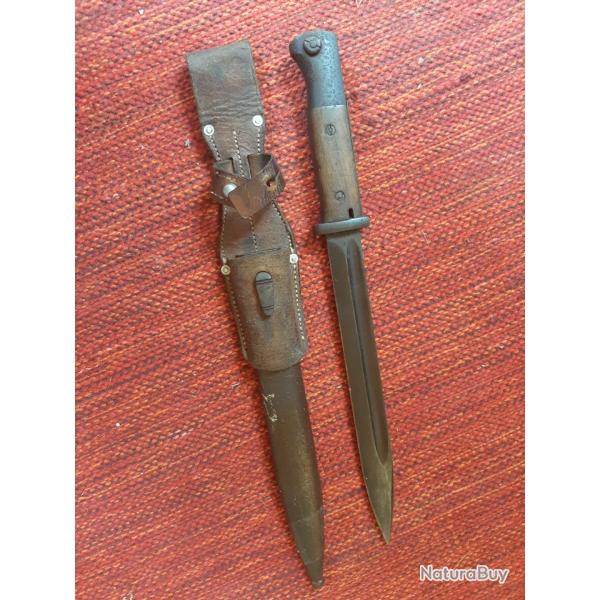 Ba�onnette allemande ww2 Baionnette Allemande 98K - S/239- num�ro unique et identique jamais affuter