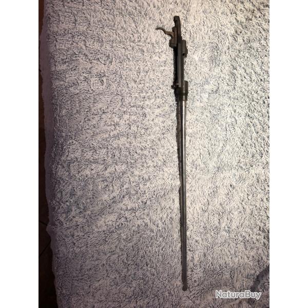 Canon avec botier de culasse mauser belge 1889 modle court  en calibre 30-284