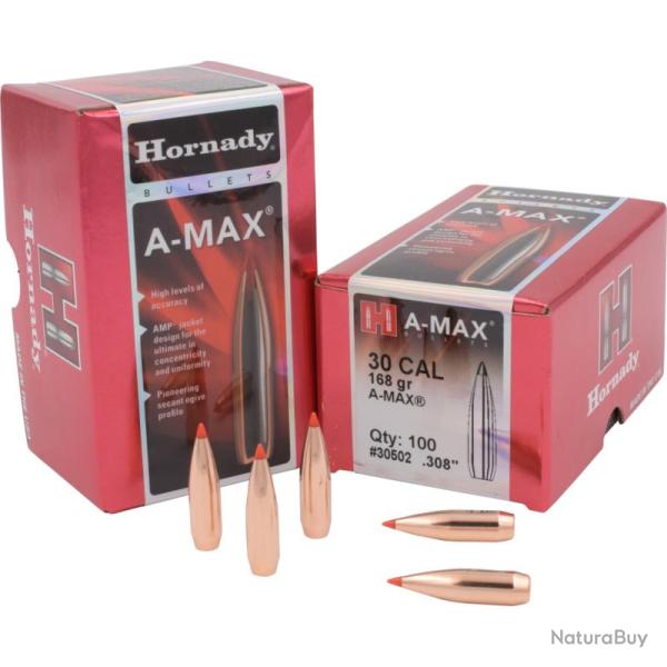 Ogive Hornady cal 30 (7.83/308) 168GR A-MAX x100
