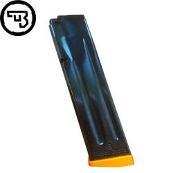Chargeur CZ 75 TS et d&eacute;riv&eacute; talon orange 20 coups