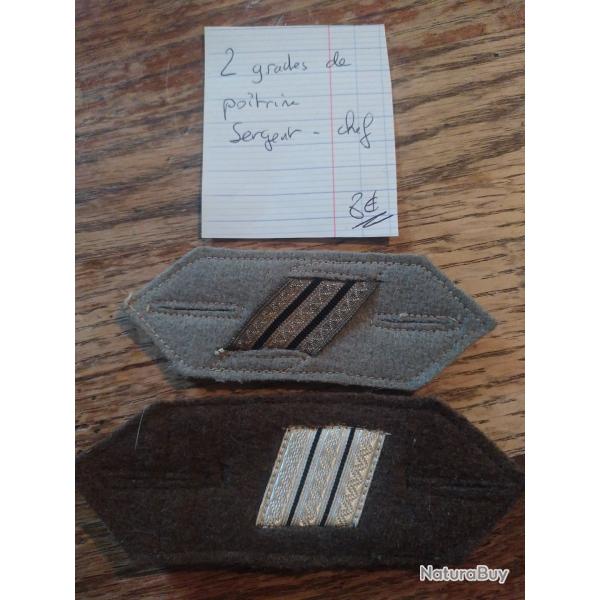 Deux grade de poitrine sergent chef