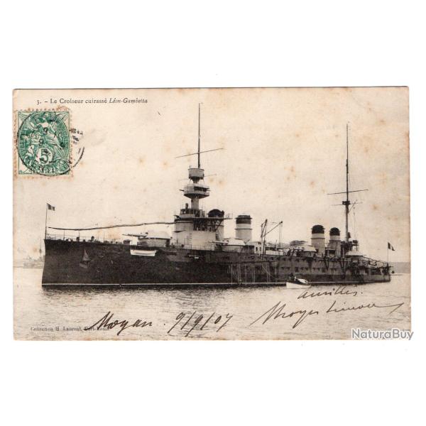 CPA - Marine Militaire Fran�aise - Le Croiseur Cuirasse L�on Gambetta -N�3504
