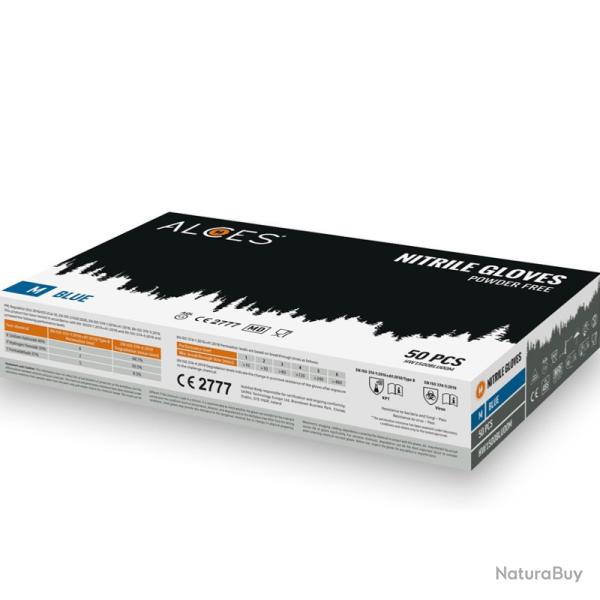 GANTS EN NITRILE - BOITE DE 50 - COULEUR NOIR - TAILLE L