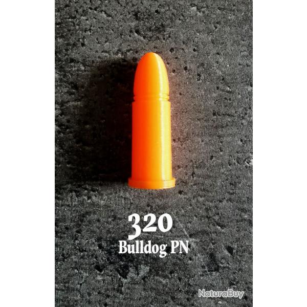 Douille Amortisseur, lot de fausses Cartouches 320 Bulldog PN et autres, lot de 6
