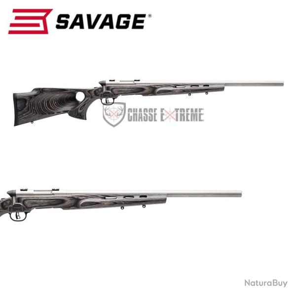 Carabine SAVAGE B.MAG TARGET Thumbhole Inox 22" Cal 17 Wsm