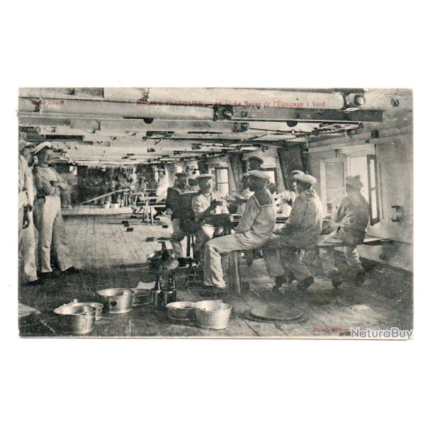 CPA -MARINE FRAN�AISE - Le Repas de  l'�quipage a bord -N�3510