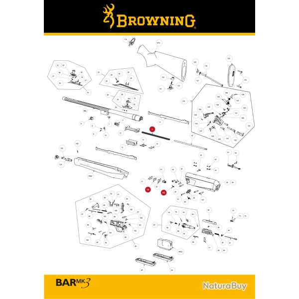 Vis de fixation canon Browning Bar MK3