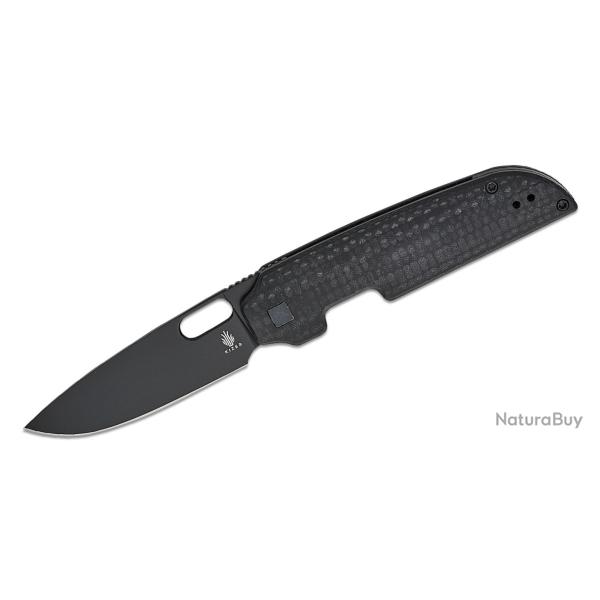 Couteau Kizer Varatas Lame Drop Point Acier Nitro-V Black Manche G10 Noir Liner Lock KIV3637A1