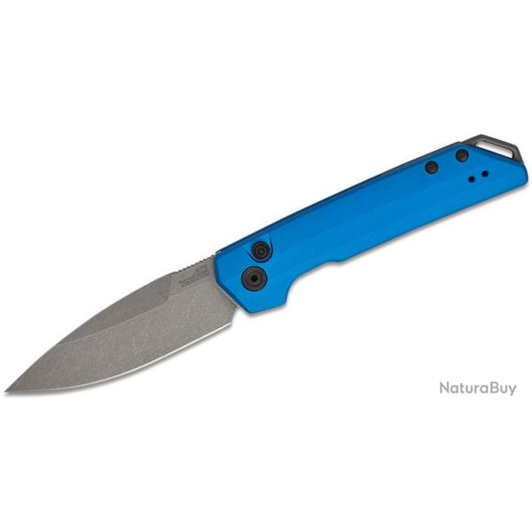 Couteau Automatique Kershaw Launch Iridium Lame Acier CPM-MagnaCut Manche Alu Bleu USA KS7038BLU