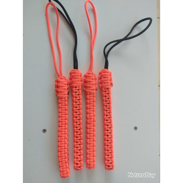 DRAGONNE POUR CARABINE - ORANGE FLUO 2 MODELES AU CHOIX