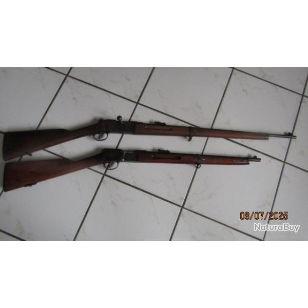 fusil carabine type Lebel atypique mod�le tr�s court bataillon scolaire 22LR 22 short bosquette 6mm