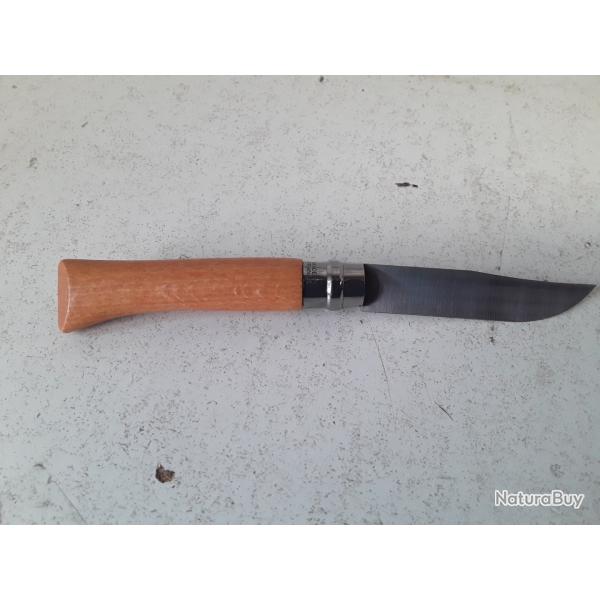 Couteau opinel carbone 10 lame acier carbone