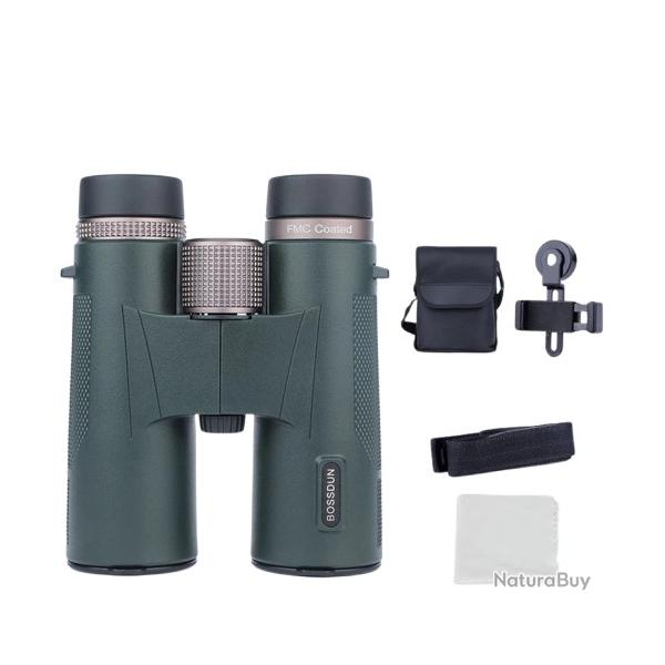 Jumelles 12x42 Lentille ED Prisme BAK4 �tanches IP67 pour Observation Camping & Voyages Vert