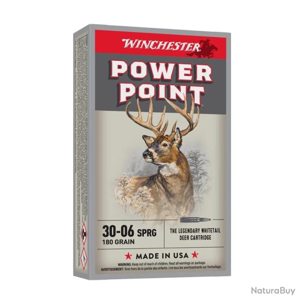 Munitions 30/06 sprg winchester 180 grs power point