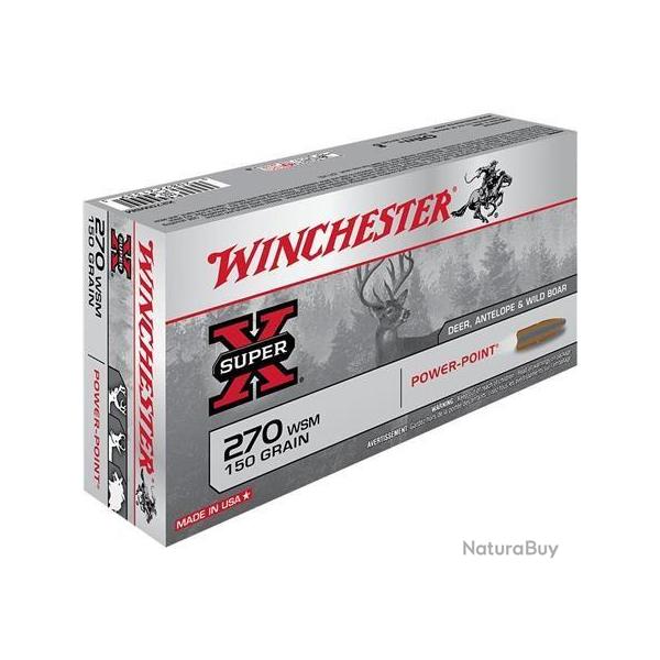 Munitions 270 wsm winchester power point 150 gr