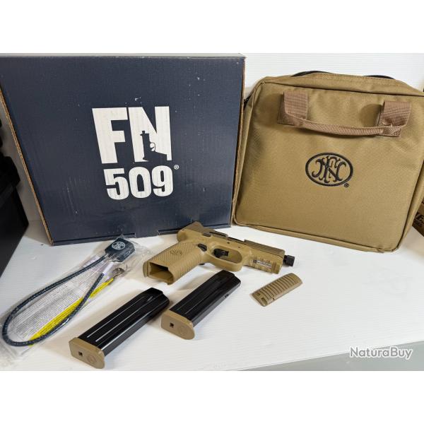 CATEGORIE B PISTOLET BROWNING FN 509 COYOTE FILETE  9X19 GARANTIE 2 ANS FRAIS DE PORT OFFERT