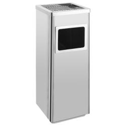 Poubelle &agrave; cendrier d'h&ocirc;tel 36 L Acier inoxydable