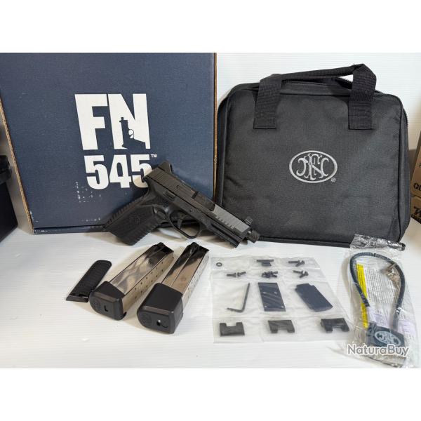 CATEGORIE B PISTOLET BROWNING FN 545 NOIR 45 ACP GARANTIE 2 ANS FRAIS DE PORT OFFERT