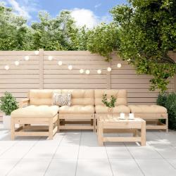 Salon de jardin 6 pcs Bois de pin massif