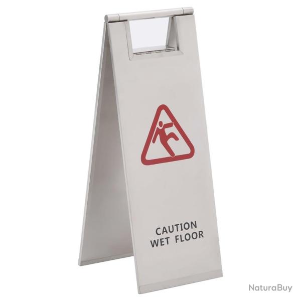 Panneau pliable pour sols mouill�s Acier inoxydable