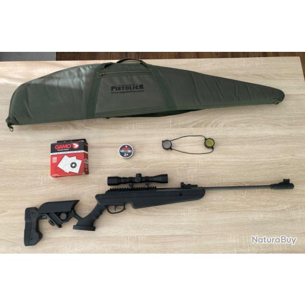 Carabine � plomb B.O.Manufacture QUANTICO 4.5mm(19,9 Joules)+ Lunette 4x32+Fourreau+500plombs+cibles