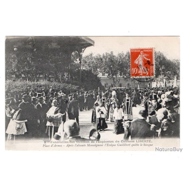 CPA -MARINE Militaire -Fun�railles des Victimes de l'Explosion du Cuirasse LIBERT� N�3278