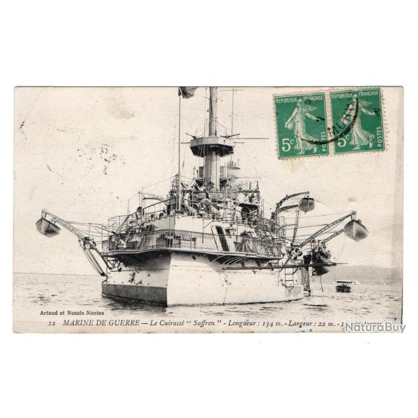 CPA - Marine de Guerre -Le Cuirasse " Suffren "-Longueur : 134 m - Largeur : 22m-15.000 tonne N�3170