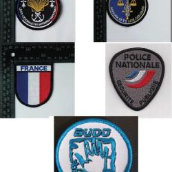 1 &agrave; 100 Ecussons broder 8 cm de diametre ou 12 x5cm