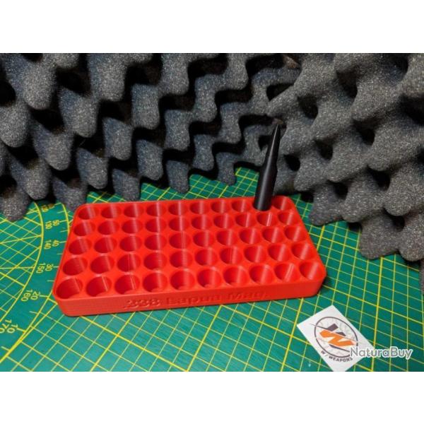 Plateau pour Rechargement - Calibre 338 Lapua mag / Rangement pour 50 cartouches NOIR
