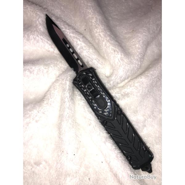 Couteau automatique noir 10-11cm