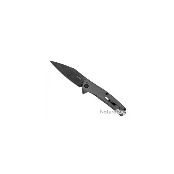 Couteau Kershaw FLYBY lame acier D2 finition � blackwash �