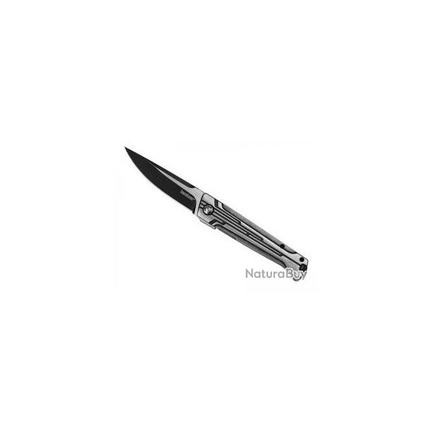 Couteau Kershaw NOVENTA lame acier D2 rev�tement noir et satin� avec � flipper SLT �