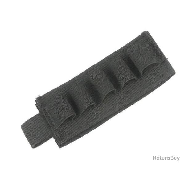 Cartouchi�re - Noir - Velcro - 5 Cartouches - Calibre 12/20