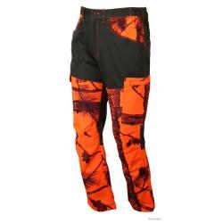 Treeland Pantalon renforc&eacute; Maquisard orange camo T582N
