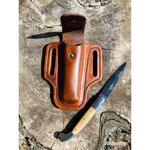 couteau pliant de p�lerin de st jacques de compostelle / manche corne de vache