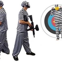 Costume Prisonnier Bagnard pour Enterrement Vie Garcon Paintball