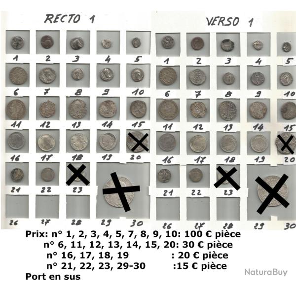 Monnaies argent de collection