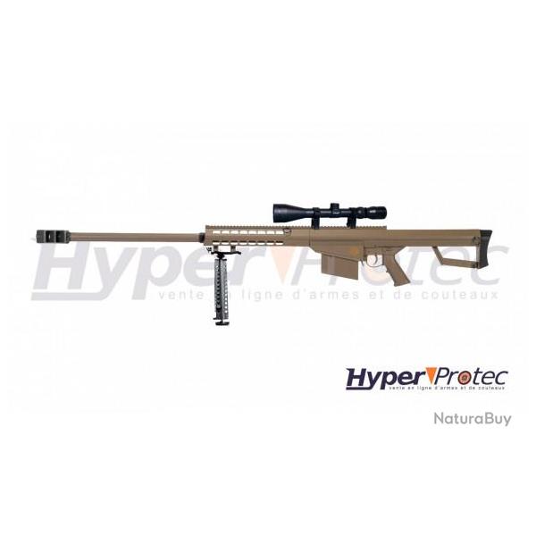 Pack R�plique airsoft fusil sniper G31C Barrett M82 toute �quip�e - Tan