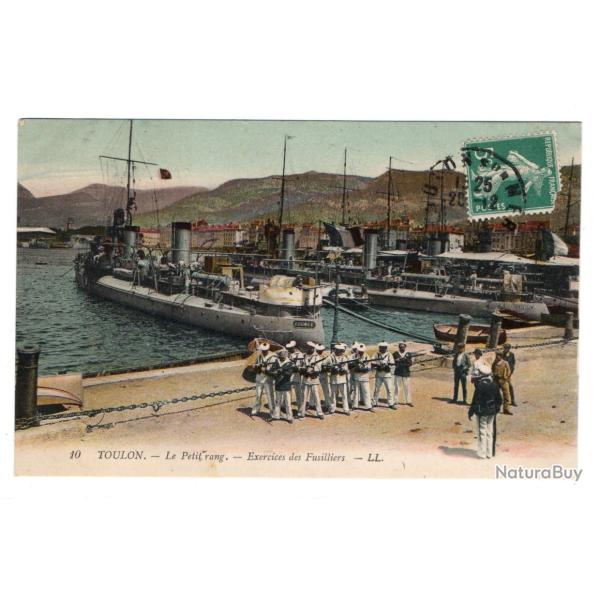 CPA - Marine Militaire -TOULON - Le Petit Rang - Exercices des Fusiliers - N�3544