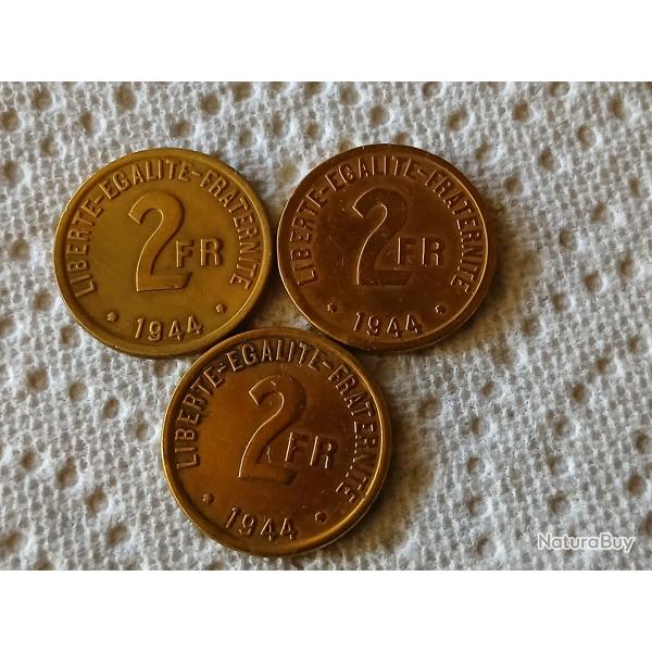 3 x  2 francs 1941
